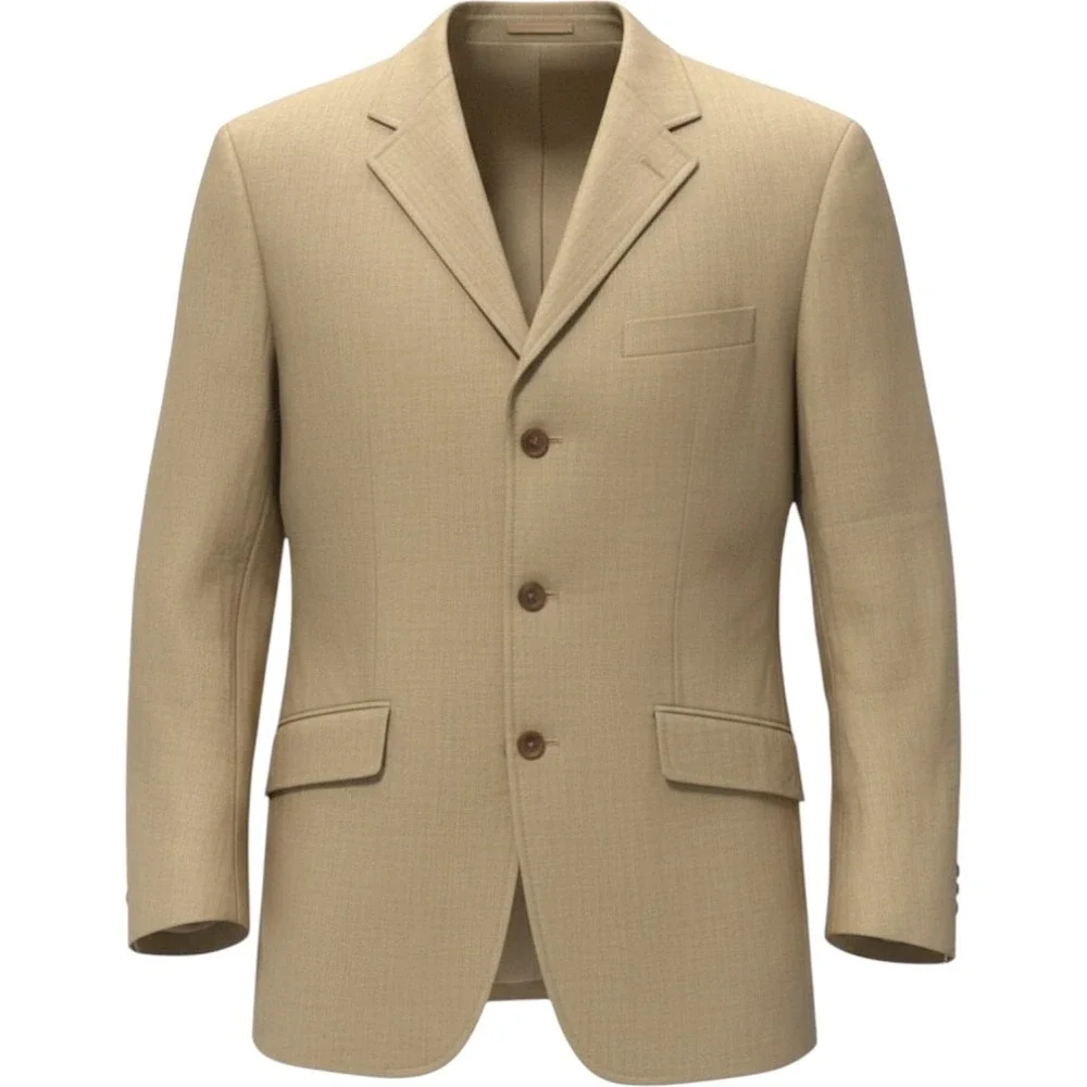 Banana Republic Blazer‎ Mens 38S Tan Linen Cotton Blend 3 Button Coat Jacket